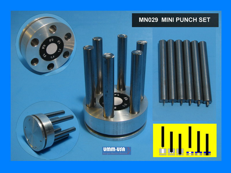 MN029A UMM™ Mini Punch & Die Set - PT.6 "ROUND" w/Thick handle MN029A UMM™ Mini Punch & Die Set - PT.6 "ROUND" w/Thick handle